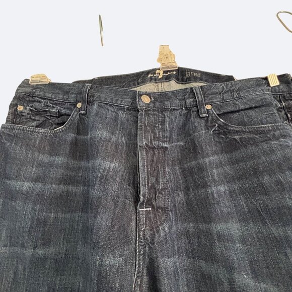 7 For All Mankind Men’s Jared Straight Leg Jeans Size 40x35 Dark Wash Denim USA - Picture 6 of 10